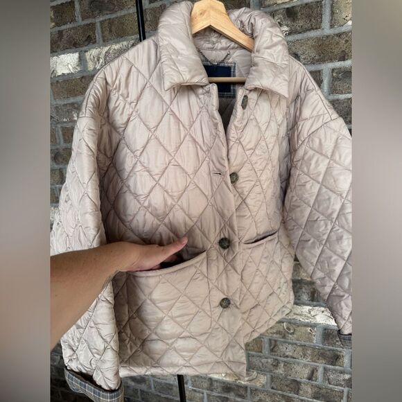 Lucky Brand Button Front Diamond Quilt Chore Jacket Size XL - Picture 4 of 14